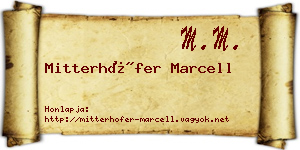 Mitterhöfer Marcell névjegykártya